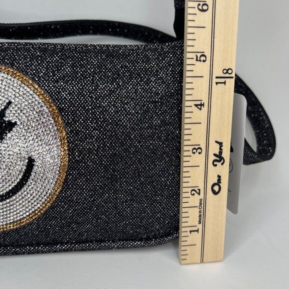 NWT SKINNY DIP LONDON Amber SMILE Emoji Rhinestone-Embellished Shoulder Bag - Picture 10 of 16